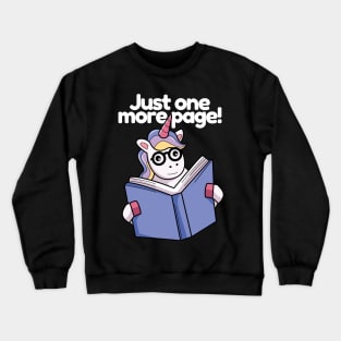 Geek Unicorn Reading Crewneck Sweatshirt